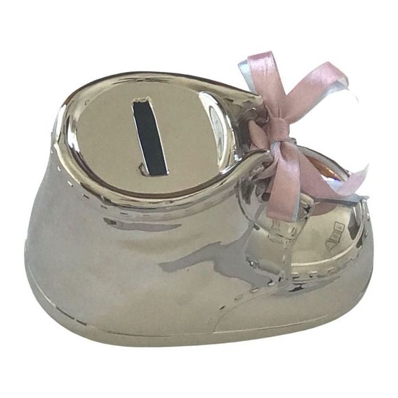 GODINGER Non-Tarnish Nickel Plated Finish Baby Trinket Keepsake Money Bank NIB - Picture 5 of 16